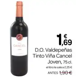 Supermercados El Jamón Cancel tinto viña cancel joven oferta