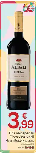 Supermercados El Jamón Viña Albali Gran Reserva oferta