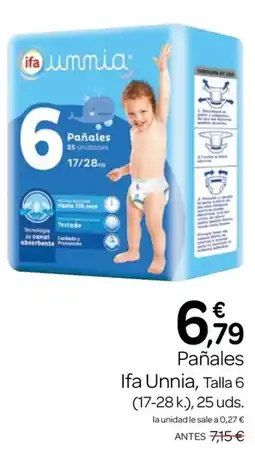Supermercados El Jamón Ifa Unnia Pañales oferta