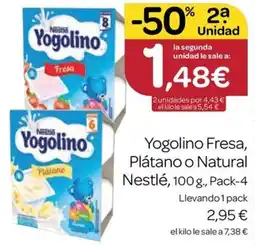 Supermercados El Jamón Nestlé Yogolino Fresa, Plátano o Natural oferta