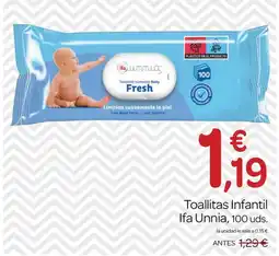 Supermercados El Jamón Ifa Unnia toallitas infantil oferta