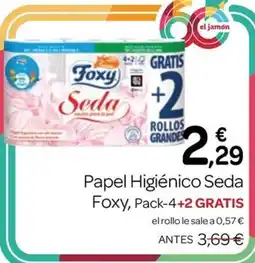 Supermercados El Jamón Foxy Papel Higiénico Seda oferta