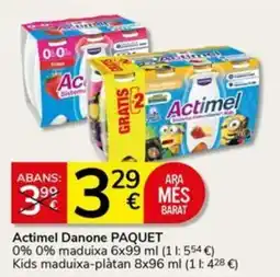 Supermercados Charter Actimel Danone PAQUET oferta