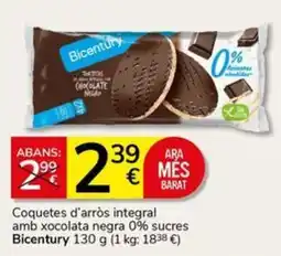 Supermercados Charter Bicentury coquetes d'arròs integral amb xocolata negra oferta
