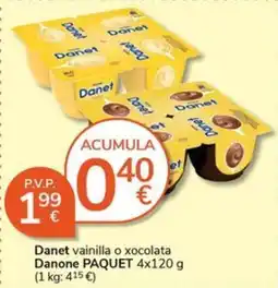 Supermercados Charter Danet vainilla o xocolata oferta