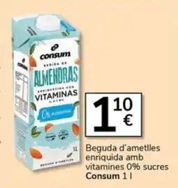 Supermercados Charter Consum beguda d'ametlles oferta
