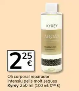 Supermercados Charter Kyrey oli corporal reparador intensiu oferta