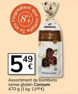 Supermercados Charter Consum assortiment de bombons sense gluten oferta