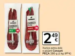 Supermercados Charter Consum chorizo extra oferta