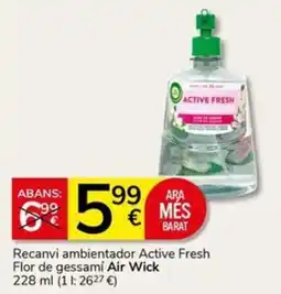 Supermercados Charter Air Wick ambientador Active Fresh Flor de gessamí oferta