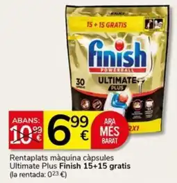 Supermercados Charter finish rentaplasts màquina càpsules ultimate plus oferta