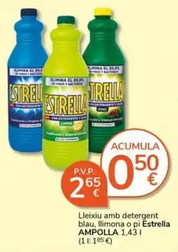 Supermercados Charter Estrella lleixiu amb detergent oferta