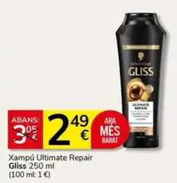 Supermercados Charter Schwarzkopf Gliss xampú ultimate repair oferta