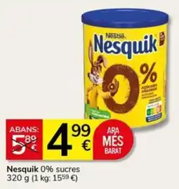 Supermercados Charter Nesquik 0% sucre oferta