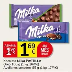 Supermercados Charter Milka Xocolata Milka PASTILLA Oreo oferta