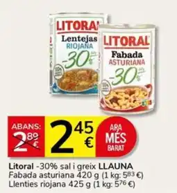 Supermercados Charter Litoral fabada asturiana lenties riojana oferta