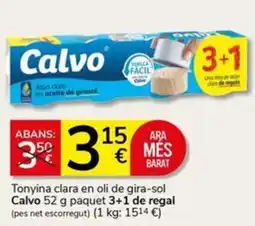 Supermercados Charter Calvo tonyina clara en oli de gira-sol oferta