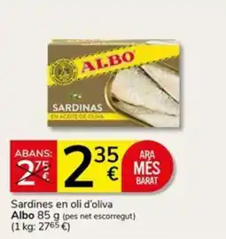 Supermercados Charter Albo sardinas en oli d'oliva oferta