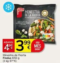 Supermercados Charter Findus menestra de la huerta oferta