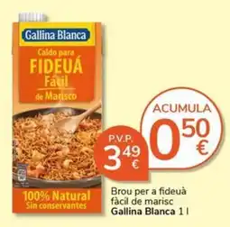 Supermercados Charter Gallina Blanca caldo para fideuá fácil de marisco oferta