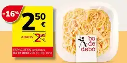 Supermercados Charter bo de debò espaguetis carbonara oferta