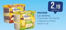 SPAR Gran Canaria La Lechera mousse chocolate con leche y blanco o limón oferta