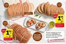 Supermercados Charter Pa de pagès a llesques amb llavors de carbassa oferta