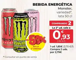 SPAR Gran Canaria Monster bebida energética oferta