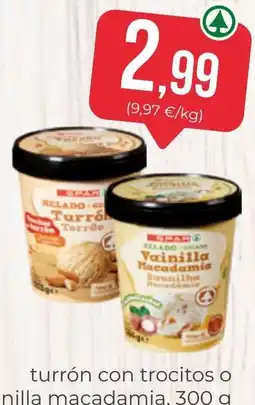 SPAR Gran Canaria span turrón con trocitos o vainilla macadamia oferta