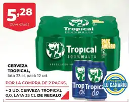 SPAR Gran Canaria Cerveza Tropical oferta