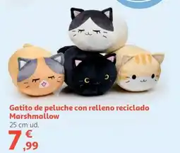 Alcampo Gatito de peluche con relleno reciclado Marshmallow oferta