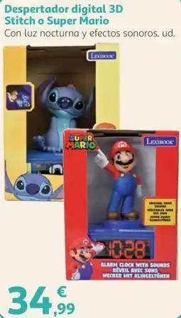 Alcampo Lexibook despertador digital 3d stitch o super mario oferta