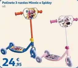 Alcampo Patinete 3 ruedas Minnie o Spidey oferta