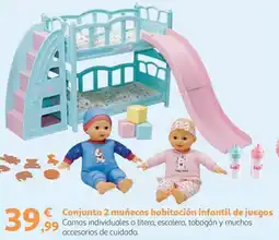 Alcampo Conjunto 2 muñecos habitación infantil de juegos oferta