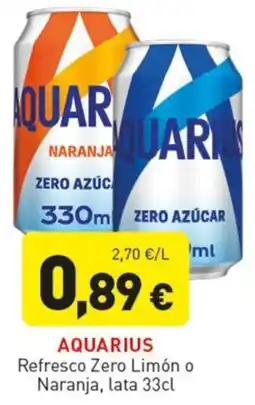 Hiperber Aquarius Refresco Zero Limón o Naranja oferta