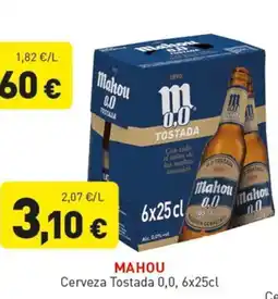 Hiperber Mahou Cerveza Tostada 0,0 oferta