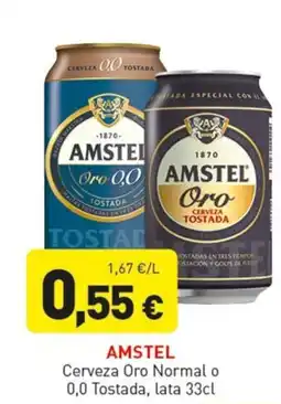Hiperber Amstel Cerveza Oro Normal o 0,0 Tostada oferta