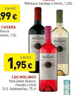 Hiperber Los Molinos vino joven blanco, rosado o tinto oferta