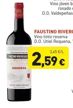 Hiperber Faustino Rivero vino tinto reserva oferta