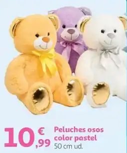 Alcampo Peluches osos color pastel oferta