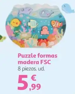 Alcampo Puzzle formas madera FSC oferta