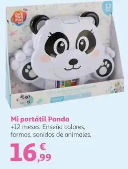 Alcampo One Two Fun Baby Mi portátil Panda oferta