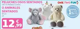 Alcampo One Two Fun peluches osos sentados oferta