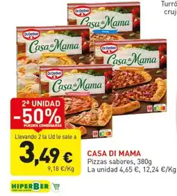 Hiperber Casa di Mama Pizzas sabores oferta