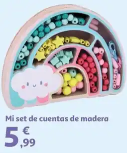 Alcampo Mi set de cuentas de madera oferta