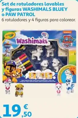 Alcampo Crayola Washimals Bluey o PAW PATROL oferta