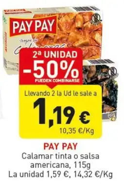 Hiperber Pay Pay calamar tinta o salsa americana oferta