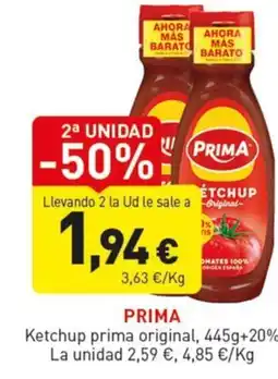 Hiperber Prima ketchup original oferta