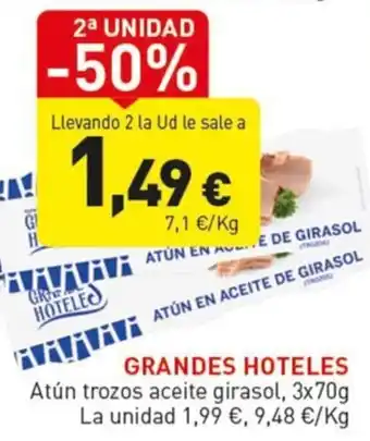 Grandes Hoteles Atún trozos aceite girasol