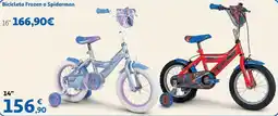 Alcampo Bicicleta Frozen o Spiderman oferta